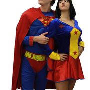  Costume Superman et Wonderwoman Mixage Déguisements